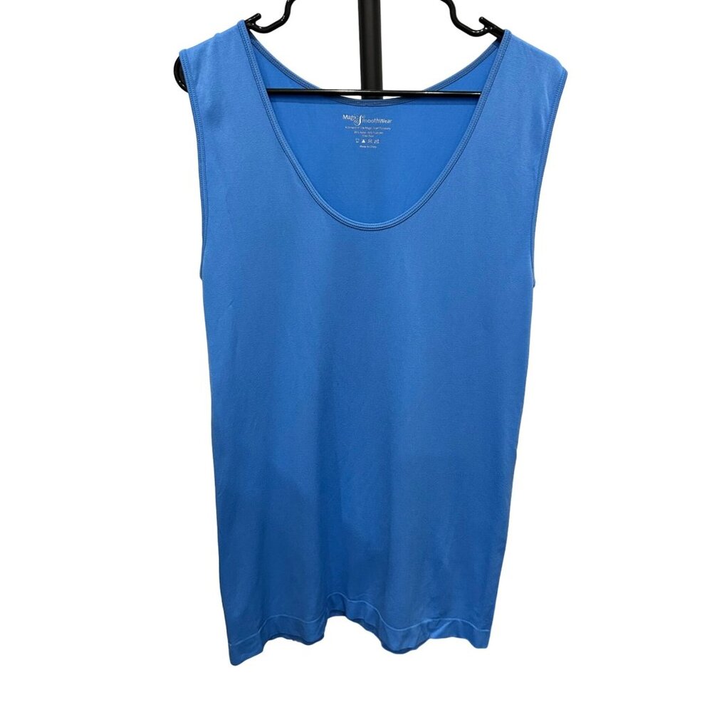 Magic SmoothWear Blue Nylon Spandex Tank Top Free Size